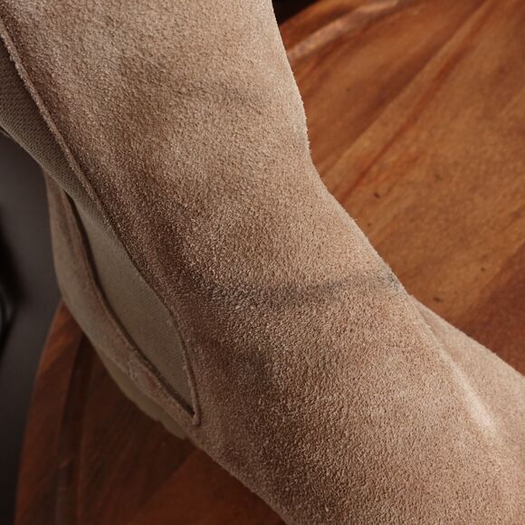 Freda Salvador Boots Womens Size 6.5 Beige Brooke Suede Chelsea Lug Sole Ankle - Picture 11 of 16